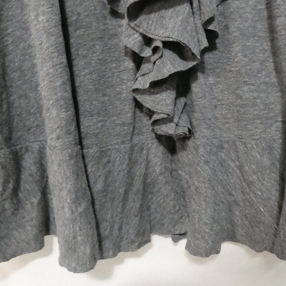 DKNY JEANS | size 14/16 W | Grey Ruffled Spaghetti Strap Top - Picture 7 of 13